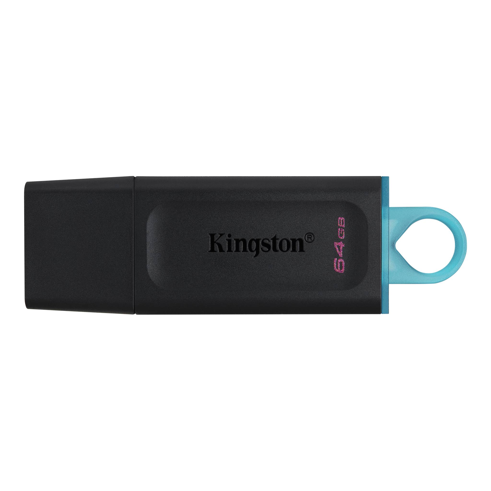 Kingston DataTraveler Exodia USB Pendrive 64GB USB 3.2 Gen 1 Negro con turquesa