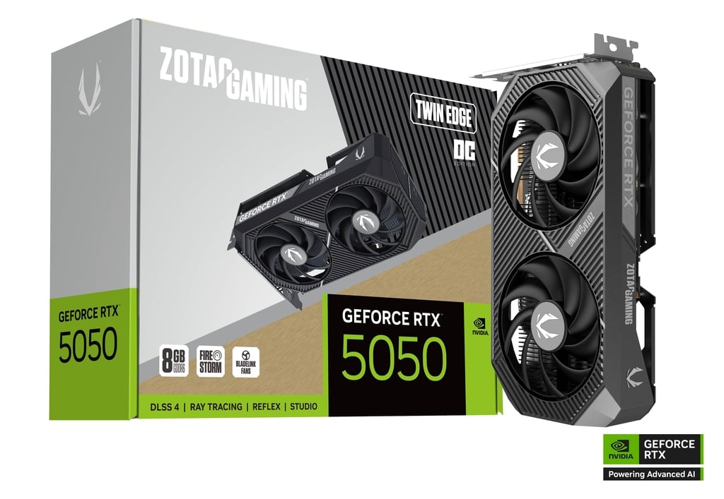 ZOTAC Tarjeta de Video GAMING GeForce RTX 5050 Twin Edge OC 8GB
