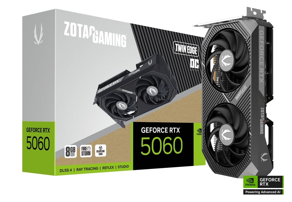 TARJETA DE VIDEO ZOTAC GAMING GEFORCE RTX 5060 TWIN Edge OC 8 GB