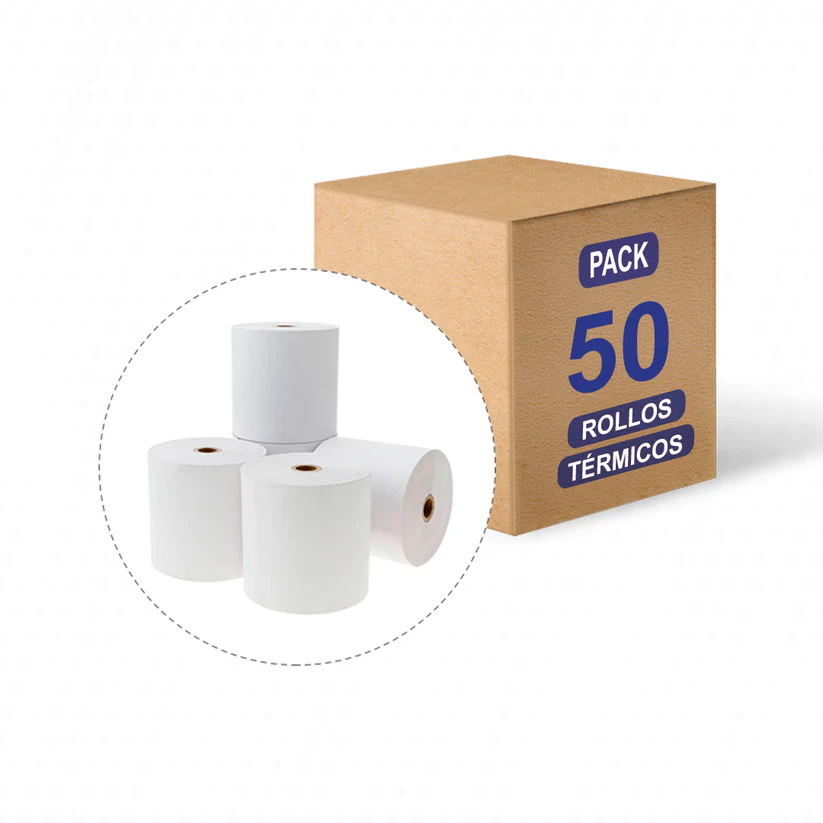Pack 50 Rollos Térmicos 80 x 80 - 80 mts.
